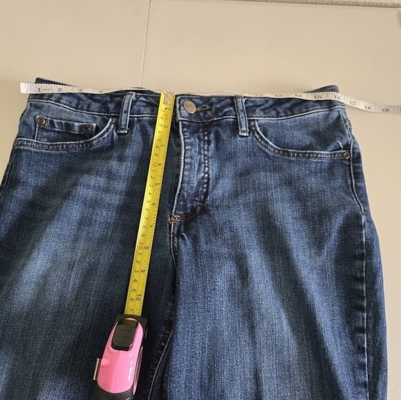 Lee Womens Jeans Mid Rise Straight Leg blue Sz 12 Dark Wash Streetwear - Picture 8 of 10